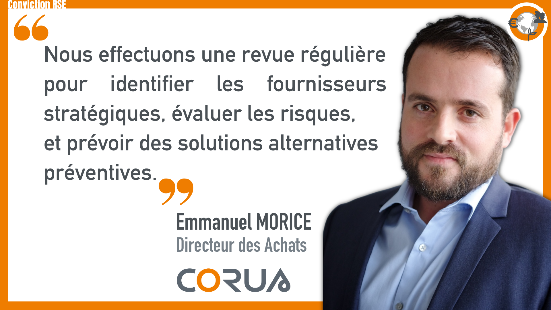 Groupe CORUS_RSE_Emmanuel Morice_Dir Achats